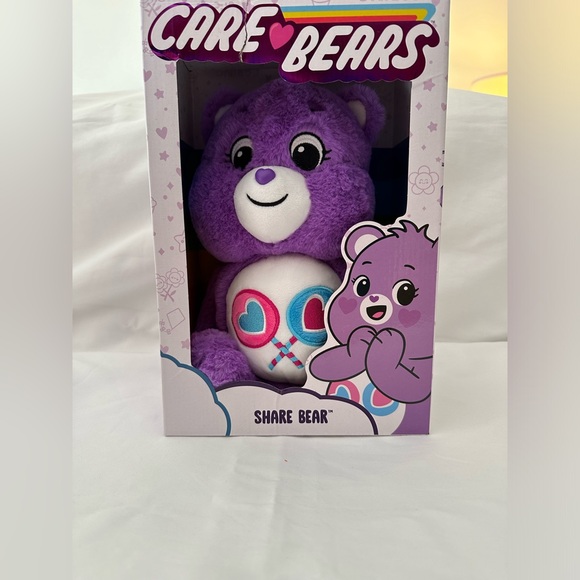 Care 💜Bears Share Bear NEW IN BOX 12x8 - Picture 1 of 3